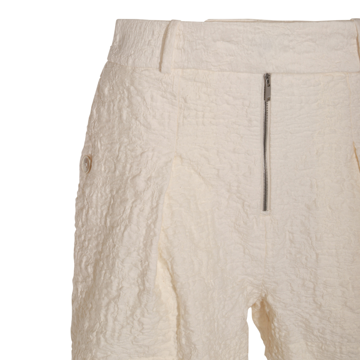 Jil Sander Textured-finish Shorts In White