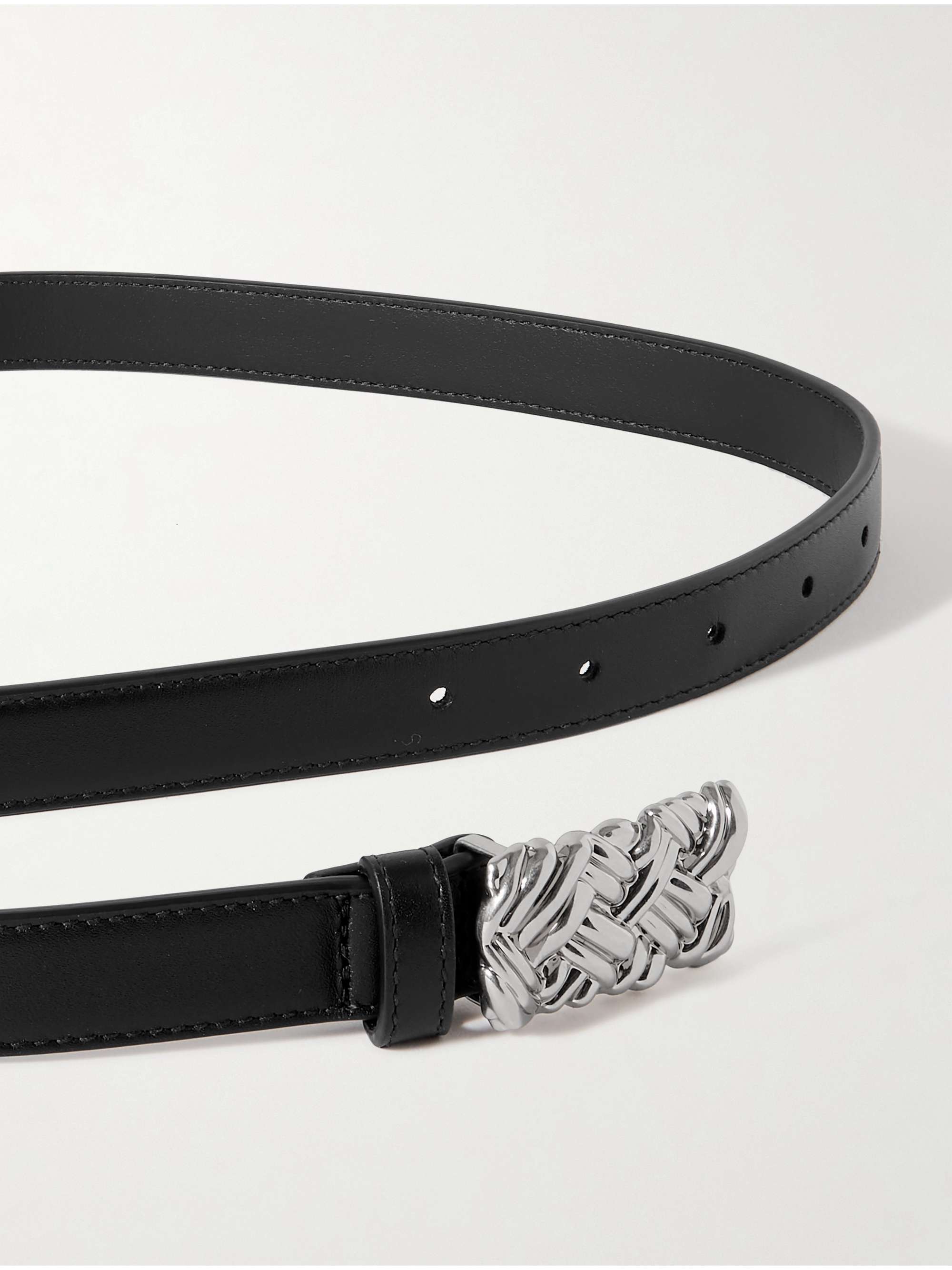 Bottega Veneta Buckle Fastens Waist Belt In Black