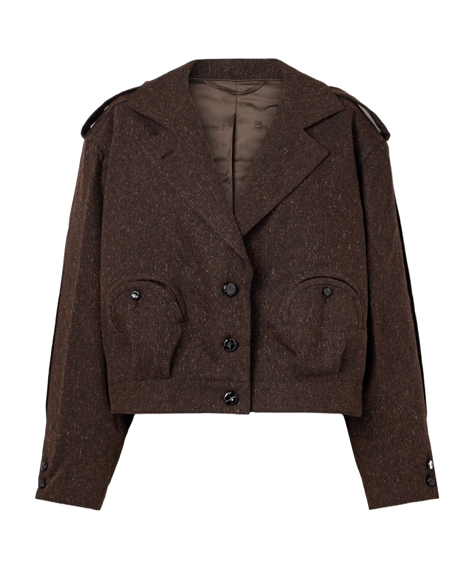 Blazé Milano Kiso Wool-blend Canvas Jacket In Brown