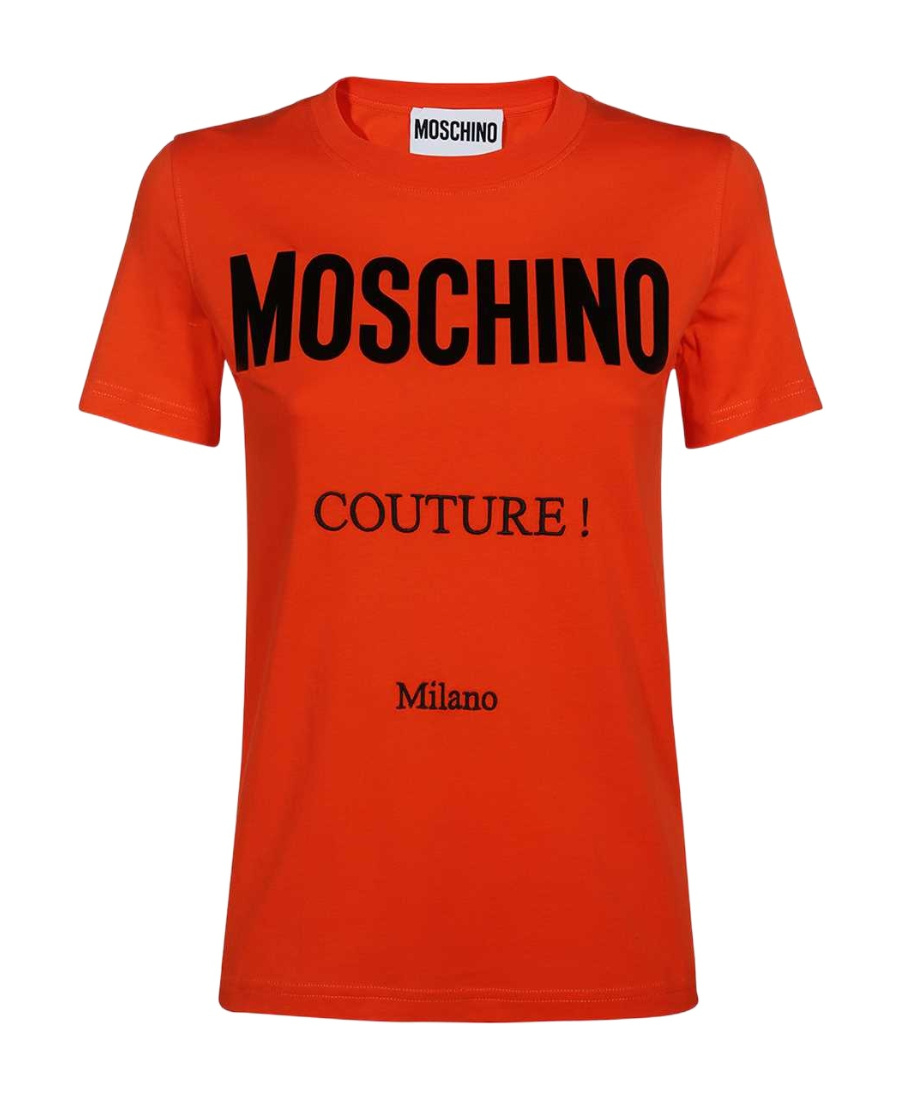 Moschino Item O-neck Short-sleeved T-shirt In Red