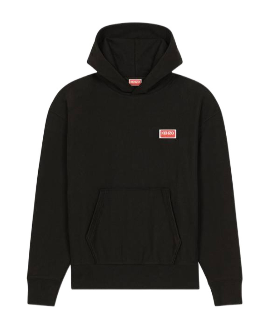 Kenzo Logo-print Cotton Hoodie In Black