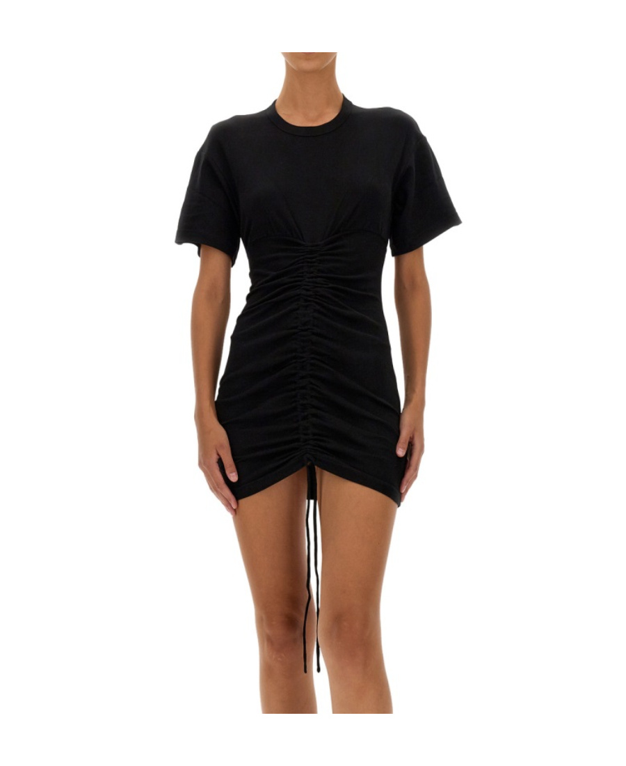 Msgm Black Abito Minidress In Black