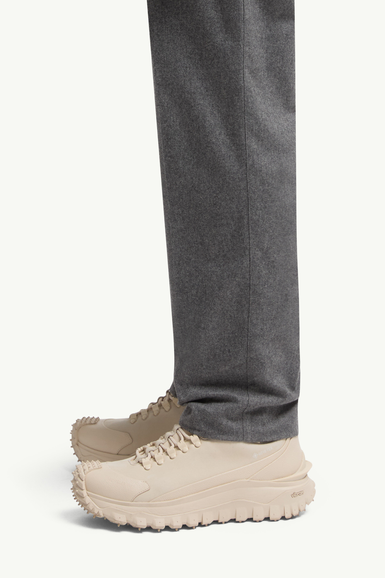 Moncler Cashmere Blend Jogging Trousers In Gray