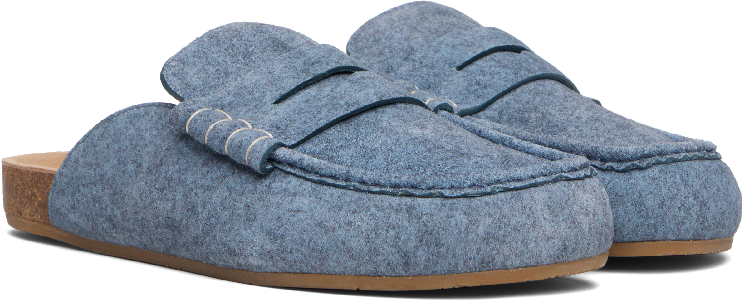Jw Anderson Stitch Loafer In Blue