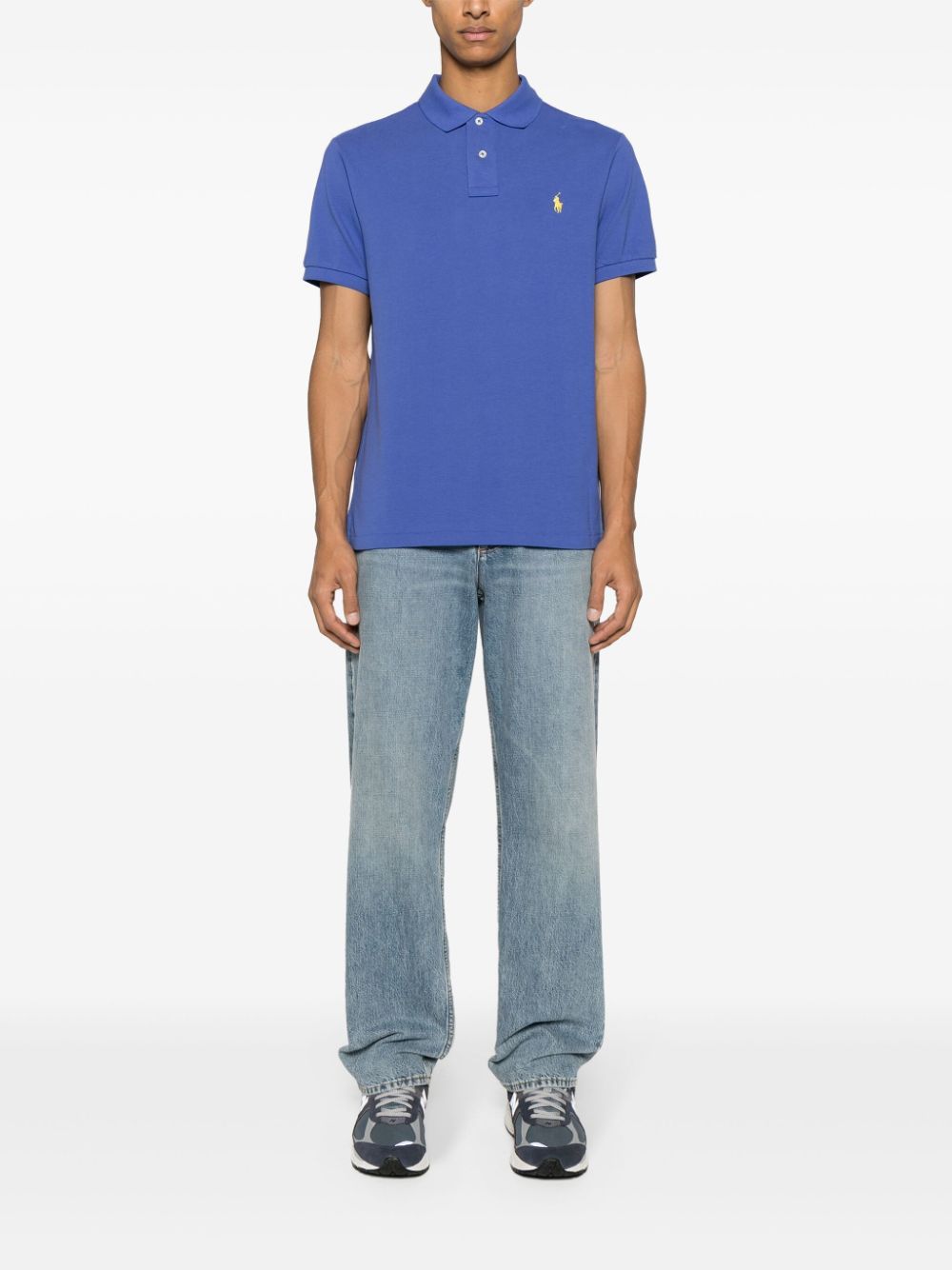Polo Ralph Lauren Short Sleeve Cotton Polo Shirt In Blue