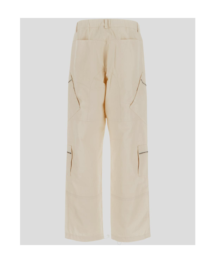 Jacquemus Functional Straight-leg Pants With Multiple Zip Pockets In Nude