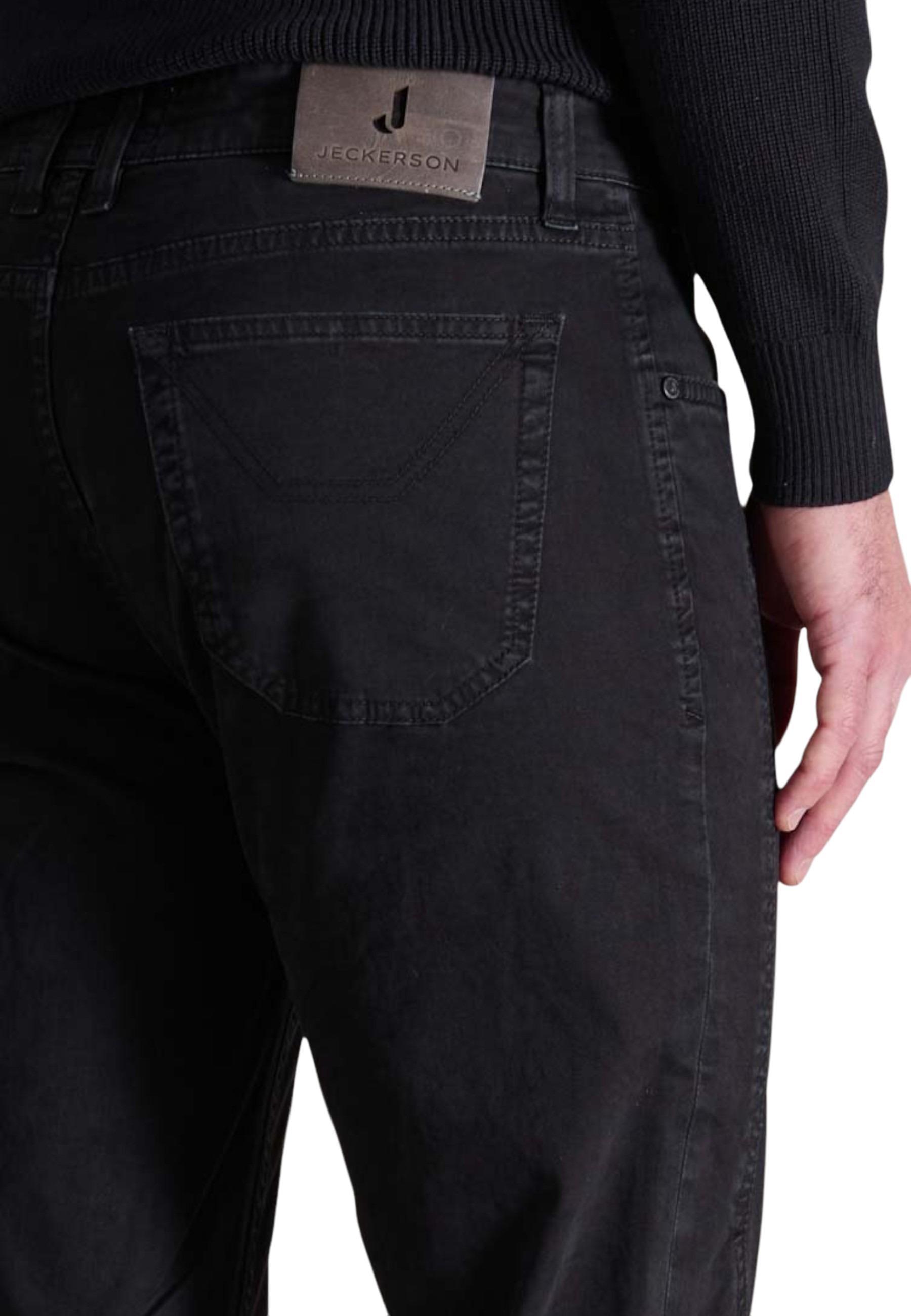 Jeckerson Casual Pants With Belt Loops In Black
