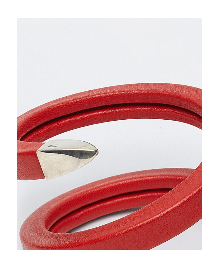 Bottega Veneta Wrap-around Bracelet In Red