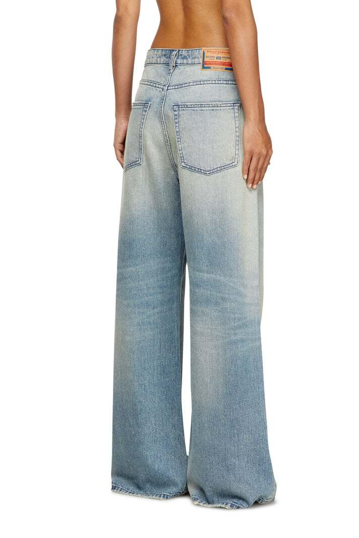 Diesel Jeans Gamba Larga In Blue