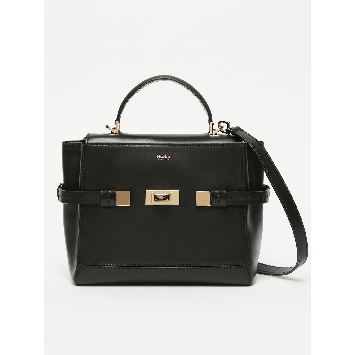Max Mara Flap Shoulder Bag In Black