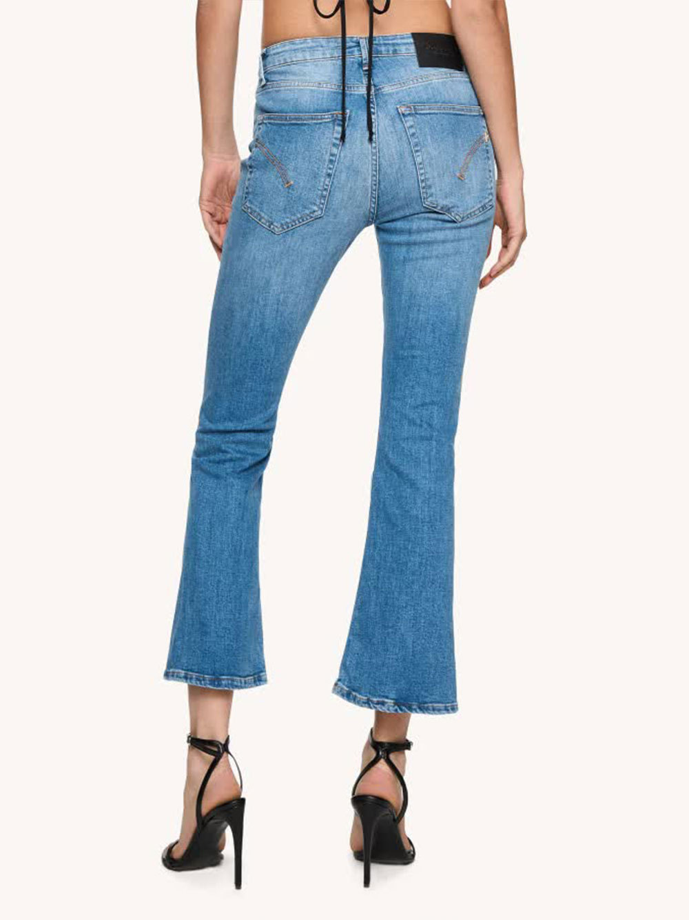 Shop Dondup Mandy High-rise Bootcut Jeans In Blue