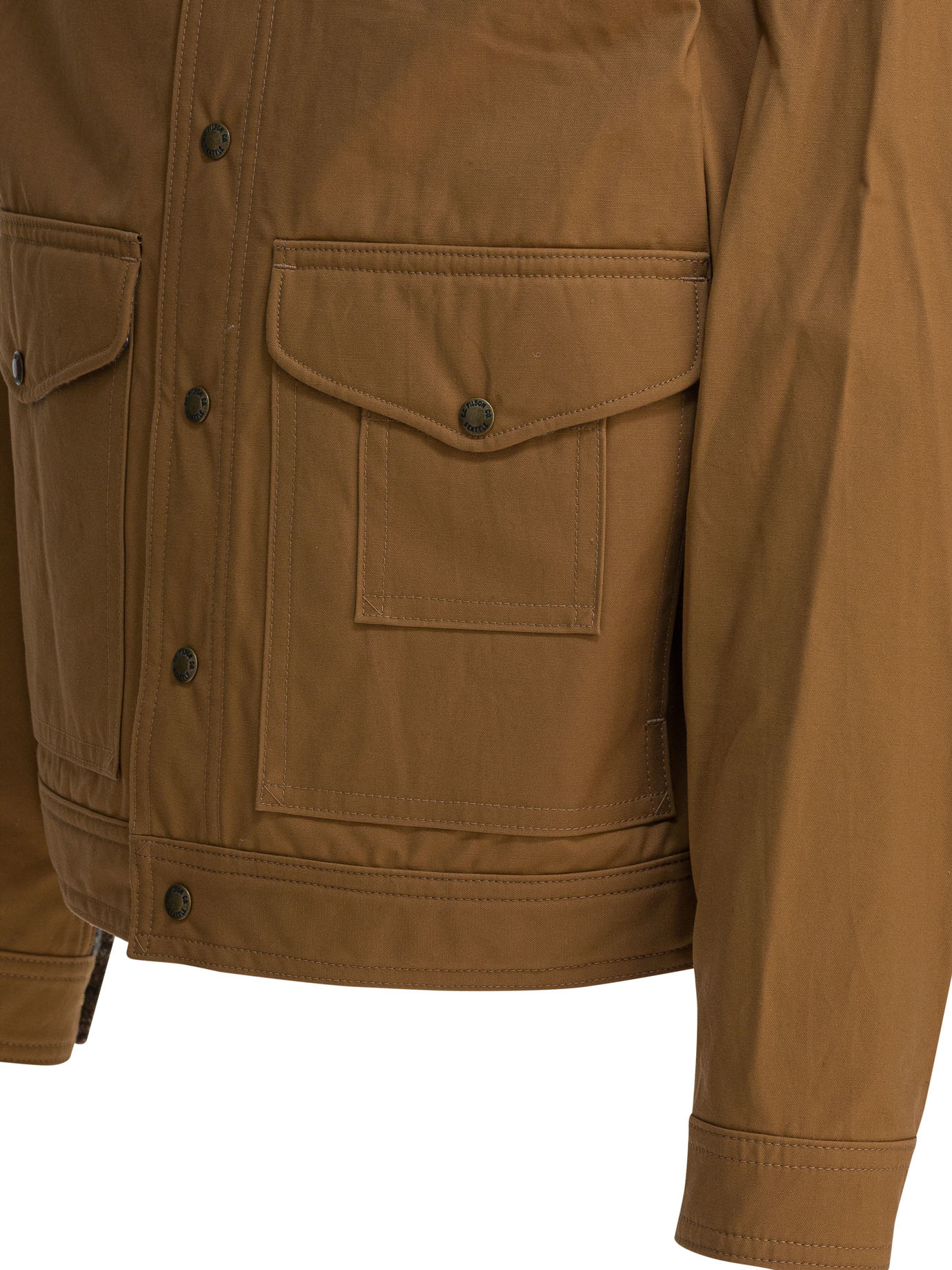 Junya Watanabe Logo Snap Button Casual Jacket In Brown