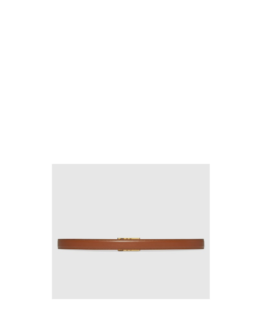 Gucci Double G Buckle Belt In Brown