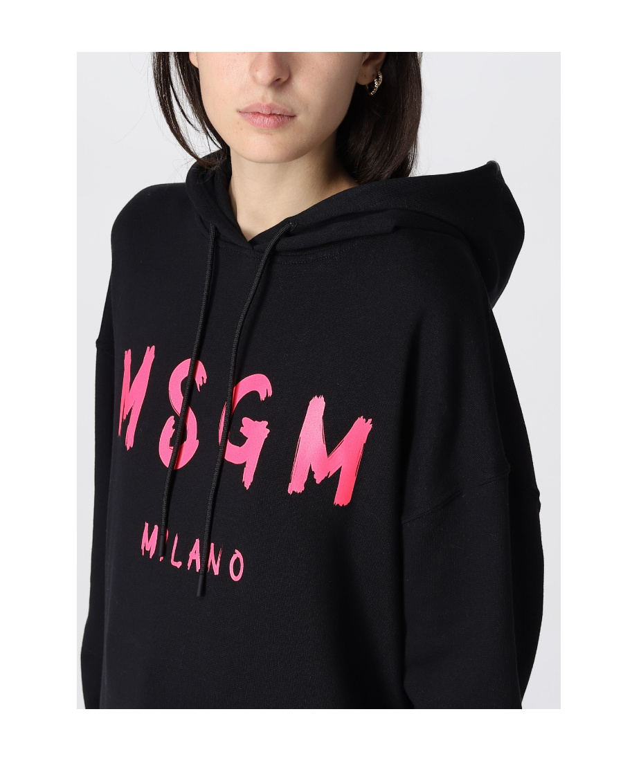 Msgm Logo-print Sweatshirt In Black