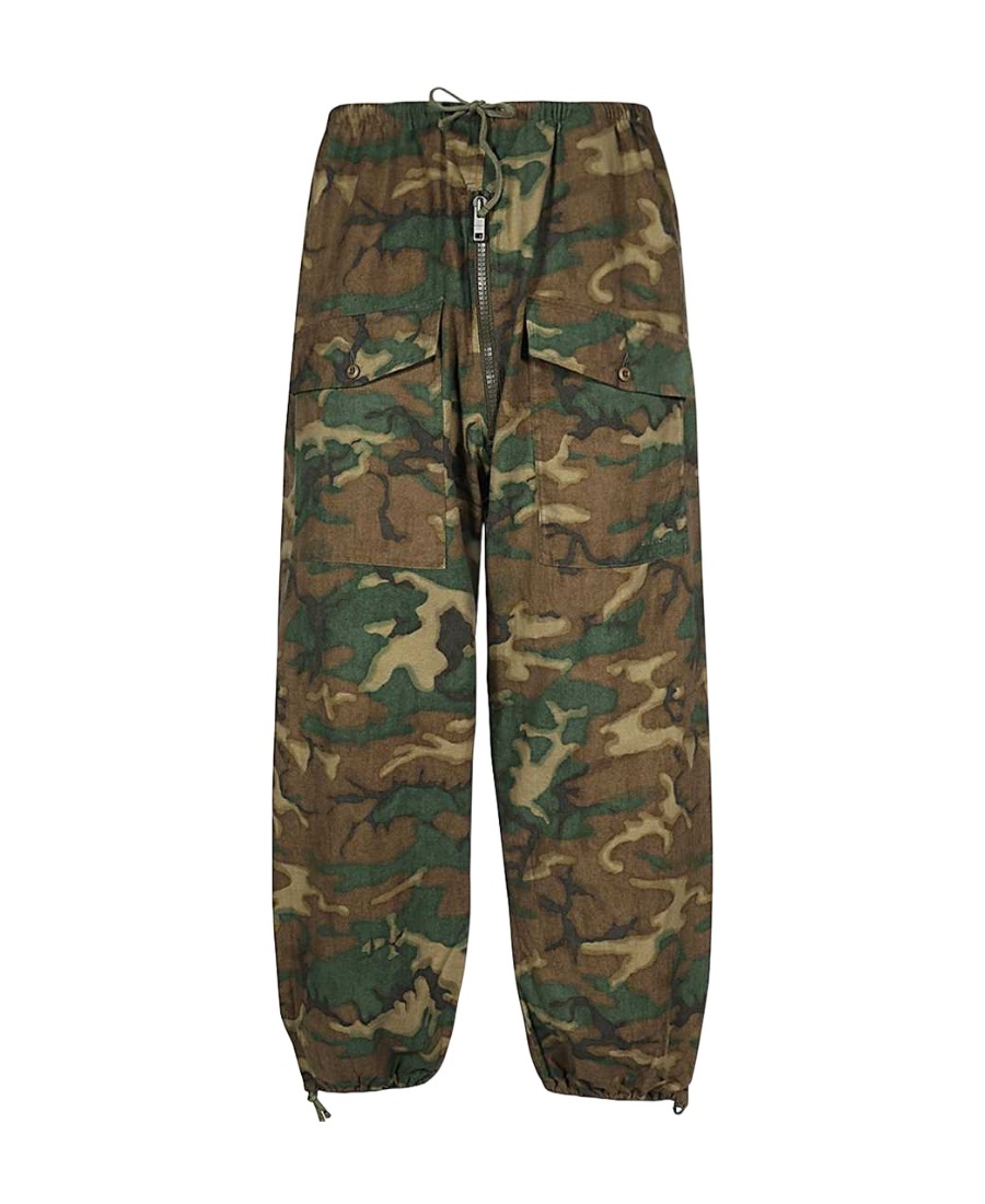 Shop Givenchy Camouflage-print Cotton Cargo Trousers In Green