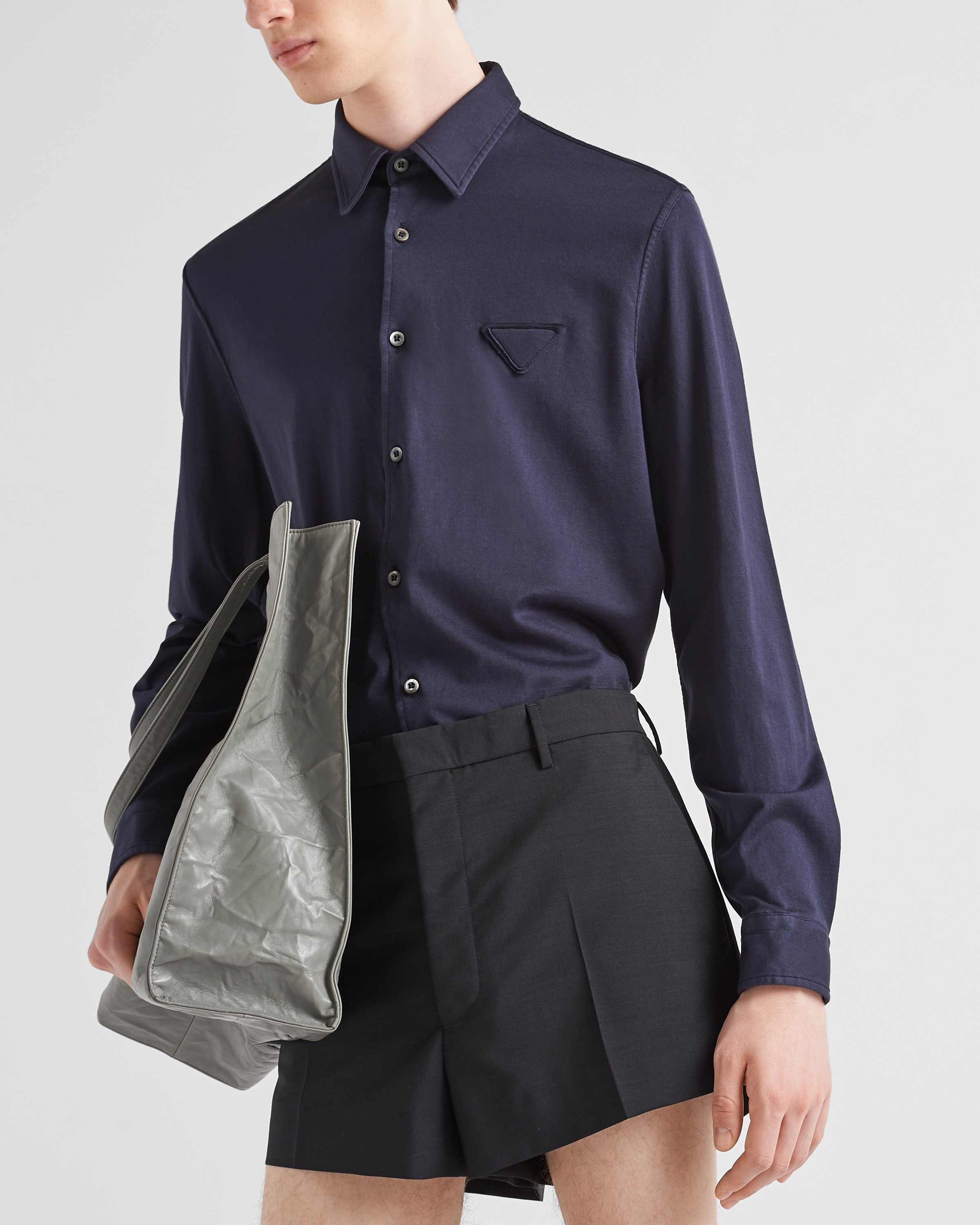Prada Hemd Aus Baumwolle In Blue