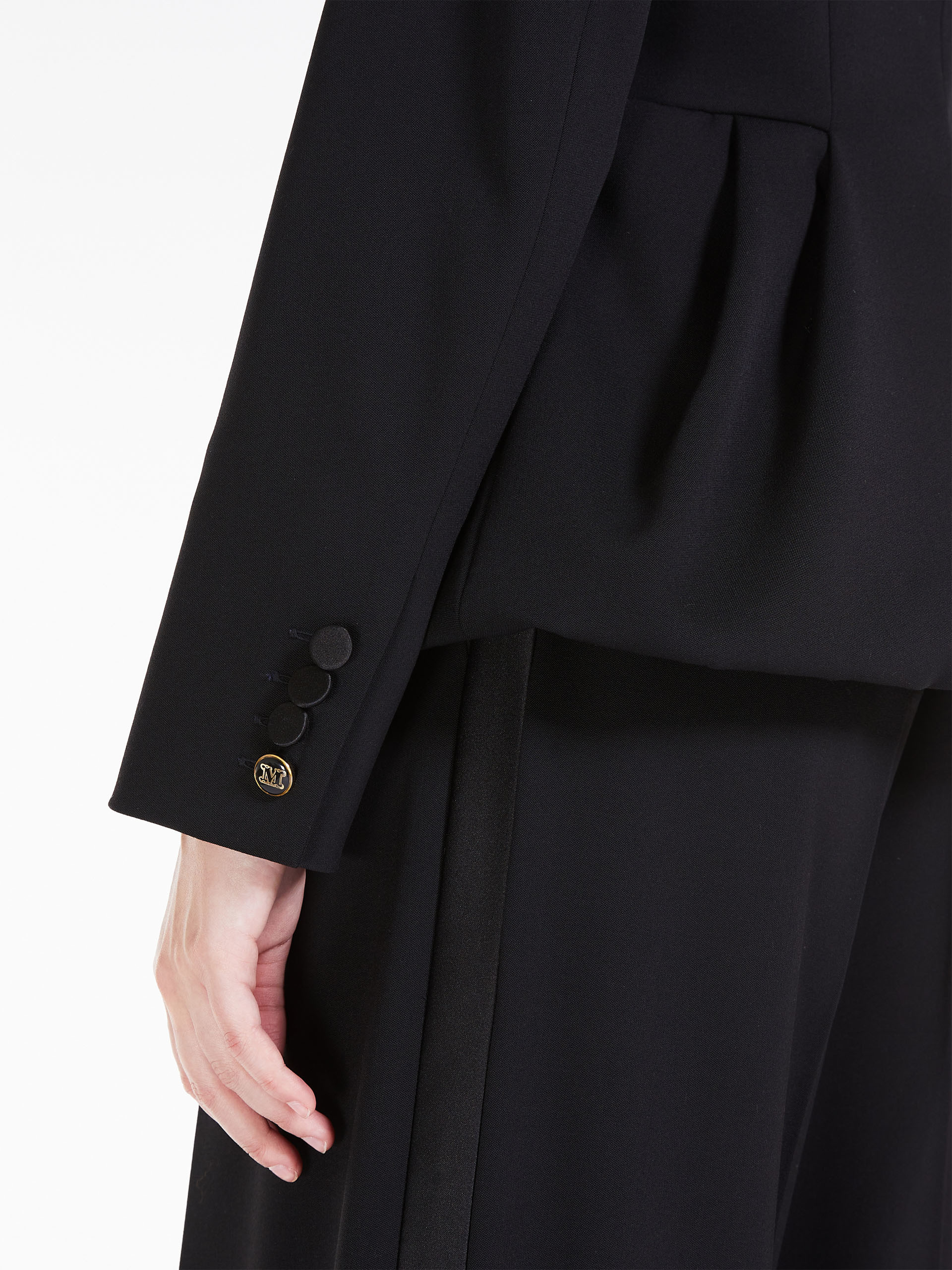 Max Mara Proteo Peplum Blazer In Black