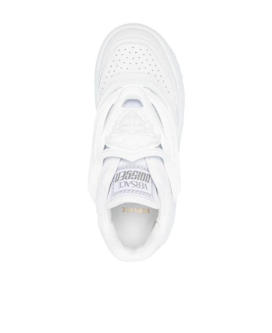 Versace Odissea Caged Rubber Medusa Sneakers In White
