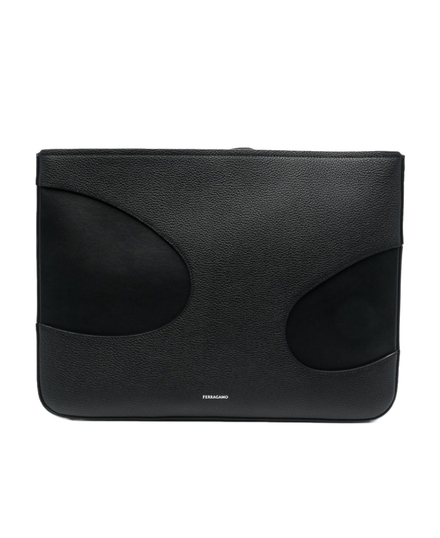 FERRAGAMO HOLLOWED-OUT DETAIL LOGO HANDBAG