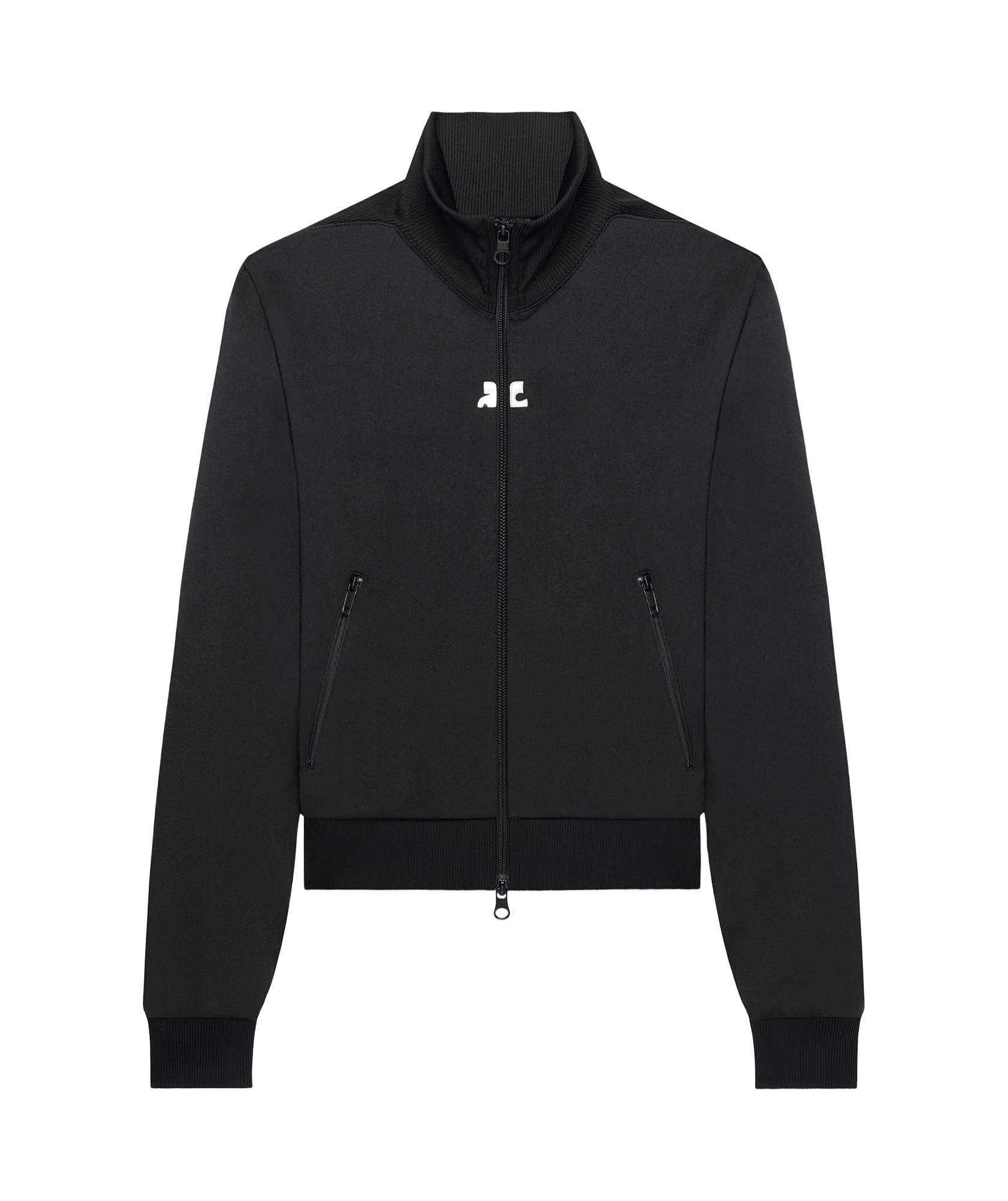 Courrèges Courreges Interlock Jersey Track Jacket For Athletic In Black