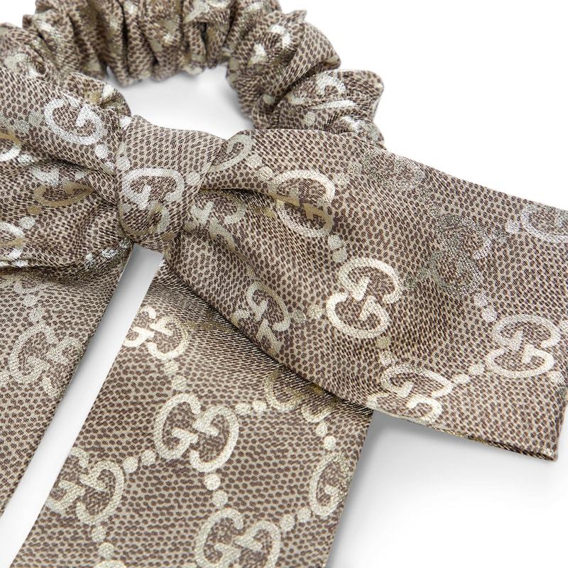 Gucci Gg Silk Jacquard Scrunchie In Multicolor