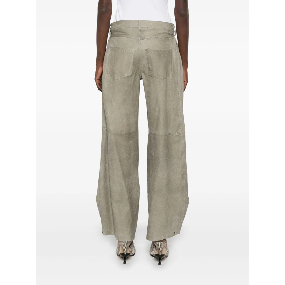 Salvatore Santoro Leather Trousers In Nude