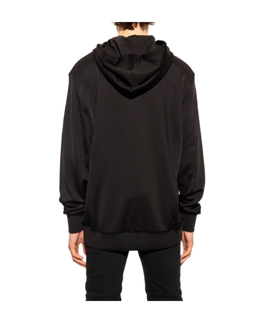Alexander Mcqueen Logo-print Long-sleeved Hoodie In Black