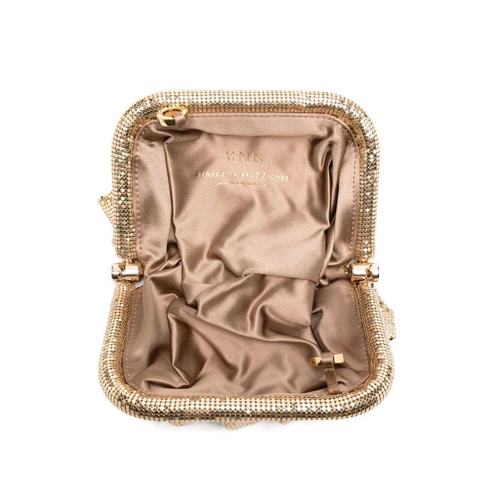 Benedetta Bruzziches Sequined Shoulder Bag In Brown