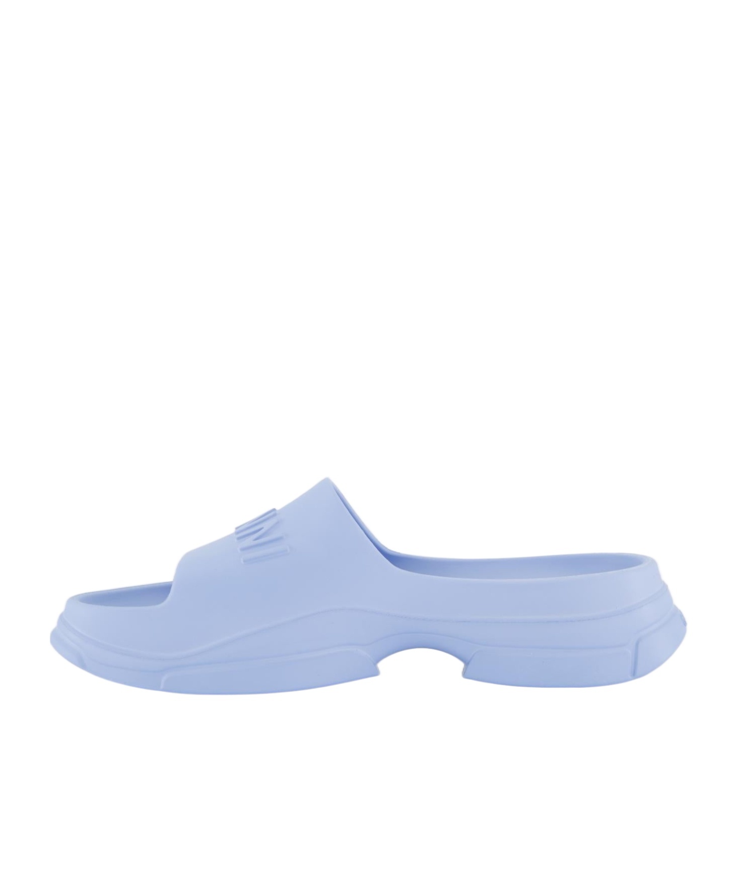 Ganni Round Toe Slippers In Blue