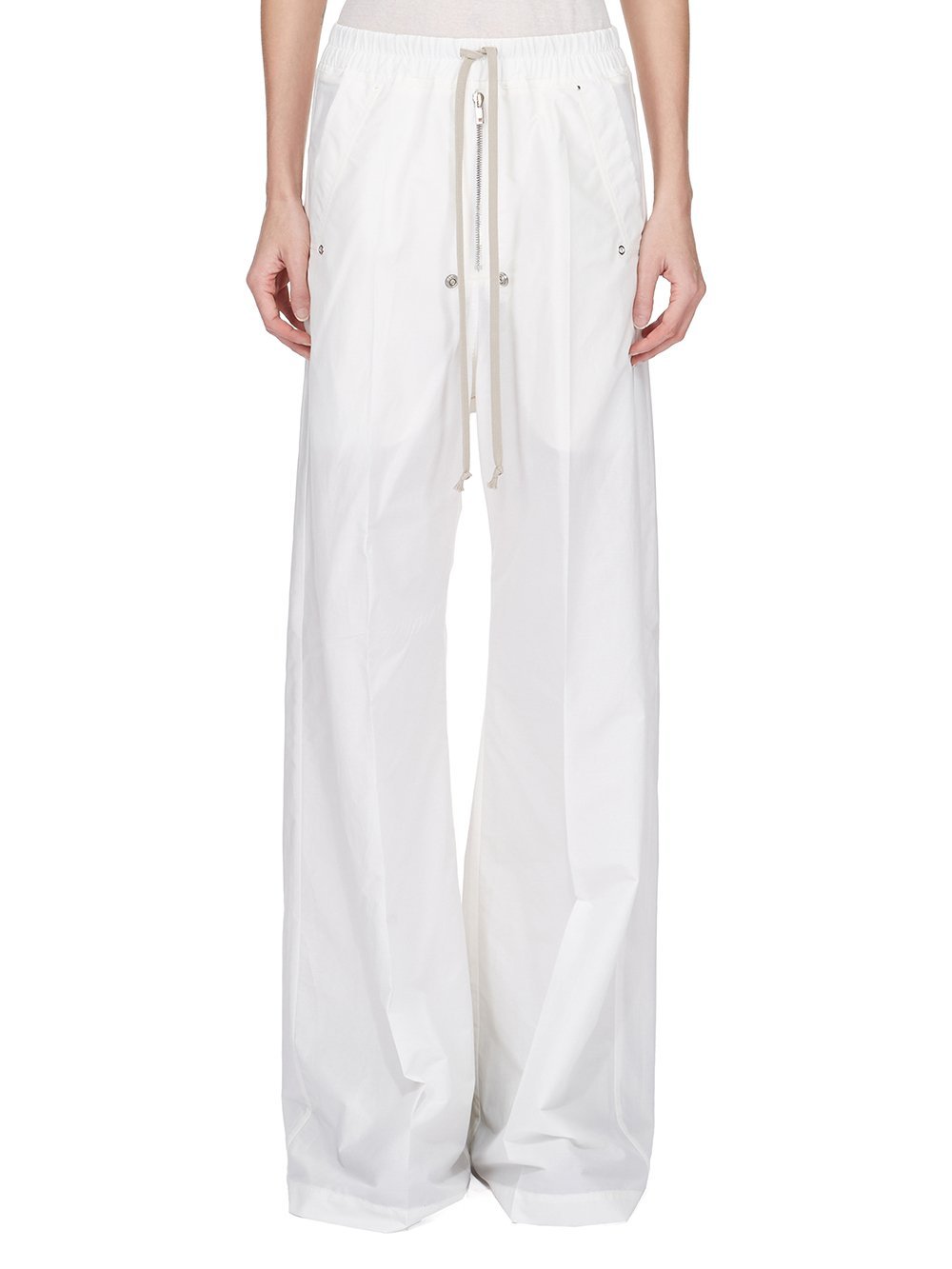 Moncler X Rick Owens Drawstring Casual Pants In White