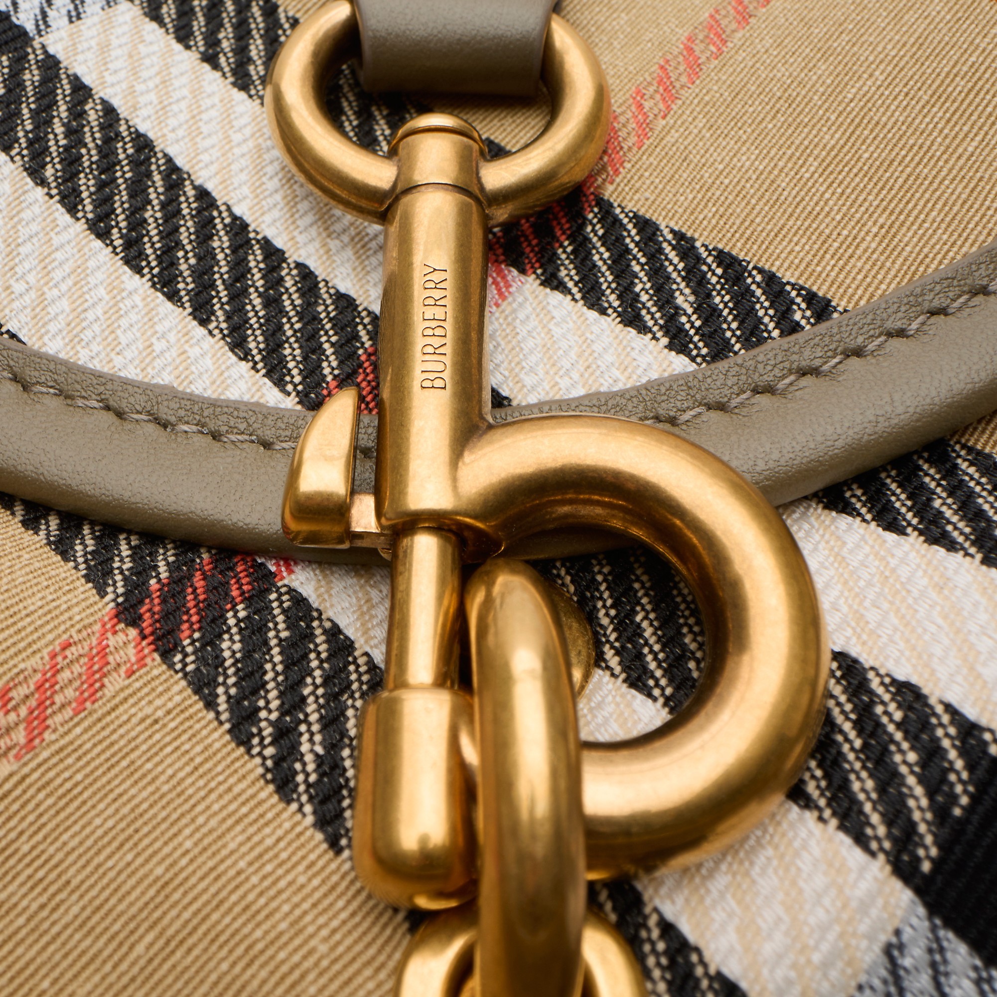 Burberry Mini B Clip Messenger Bag In Brown