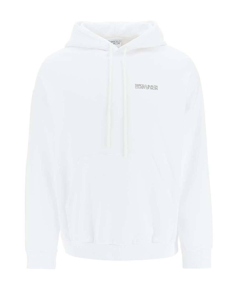 MARCELO BURLON COUNTY OF MILAN MARCELO BURLON COUNTY OF MILAN TEMPERA CROSS DRAWSTRING HOODIE