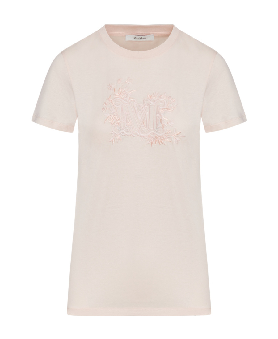 Max Mara Short-sleeved T-shirt With Round Neck In Pink