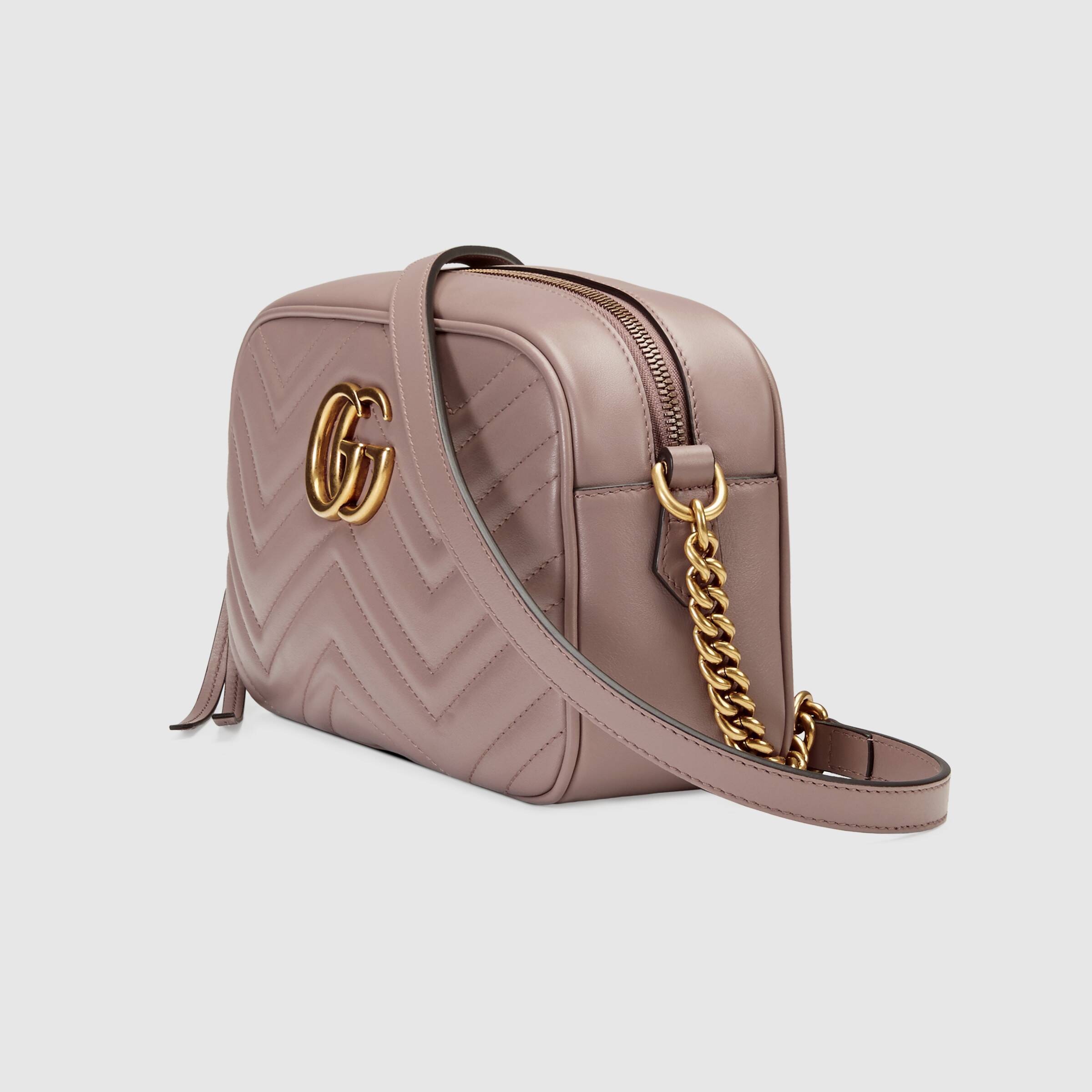 Gucci Gg Marmont Small Crossbody Bag In Pink