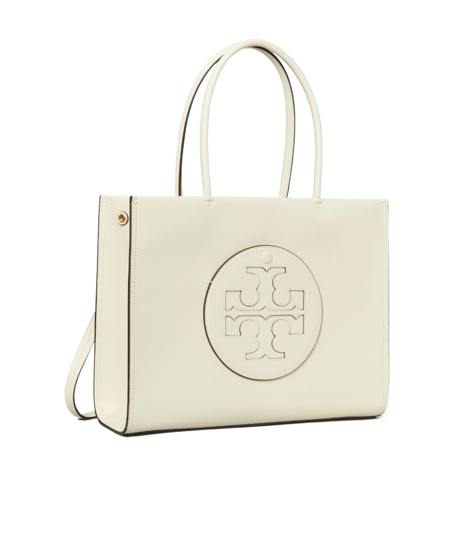 Tory Burch Small Ella Bio Faux-leather Tote Bag In White