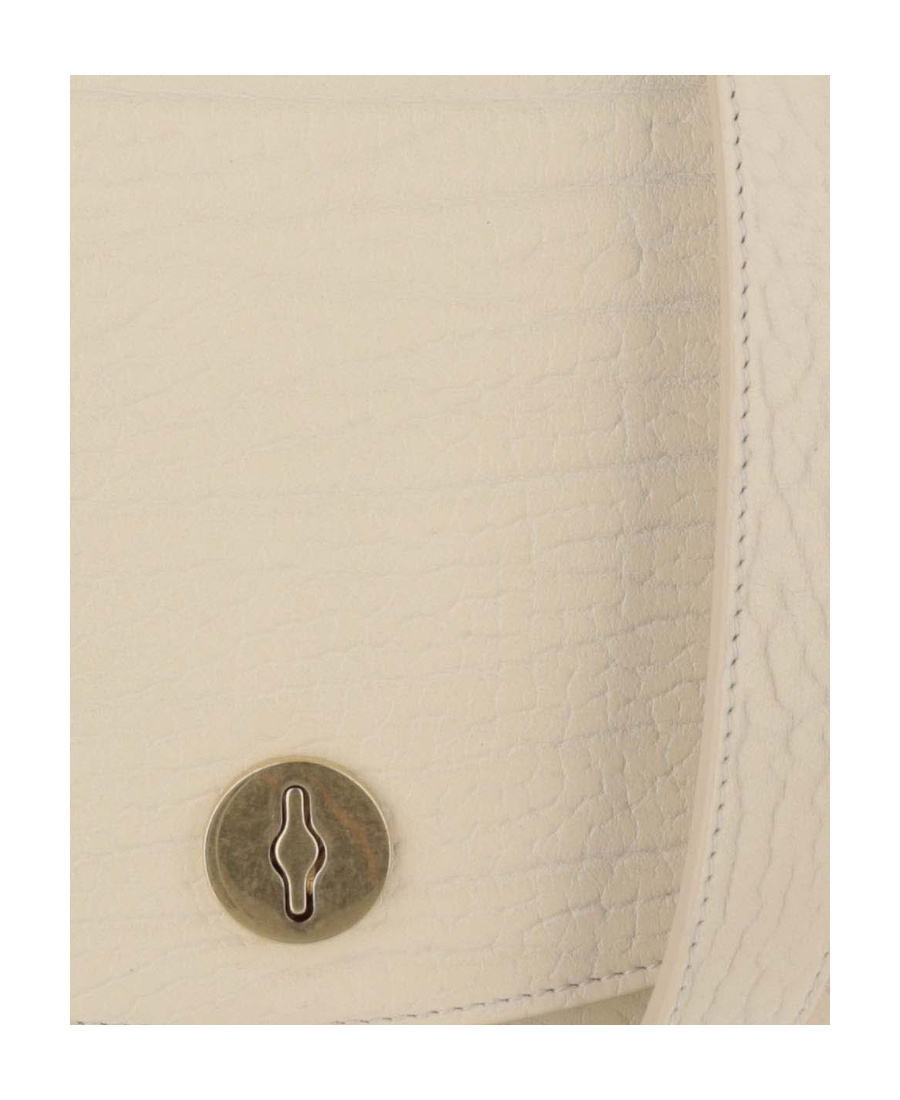 Burberry Leather Crossbody Saddle Bag In Nude