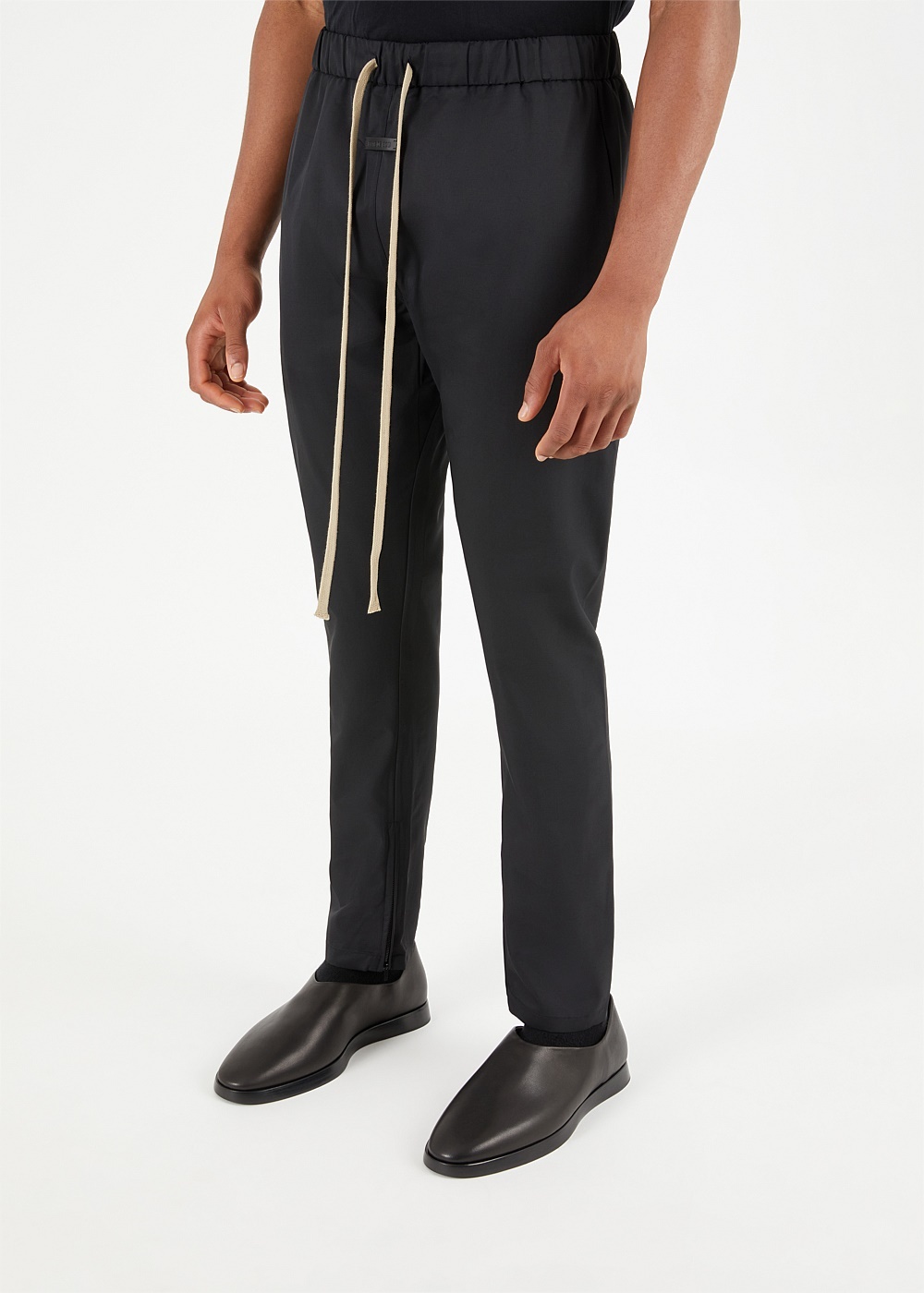 Fear Of God Cotton Sweatpants With Elasticated Hem And Ribbed Cuffs In Black