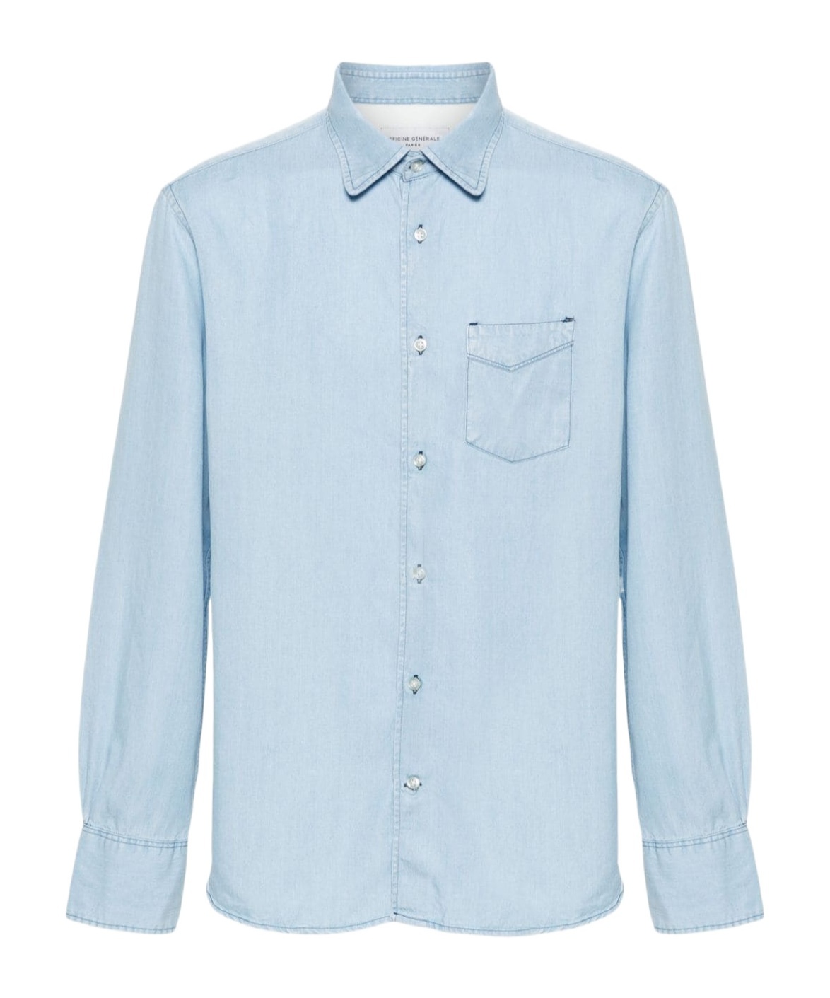 Officine Generale Indigo Benoit Shirt In Blue