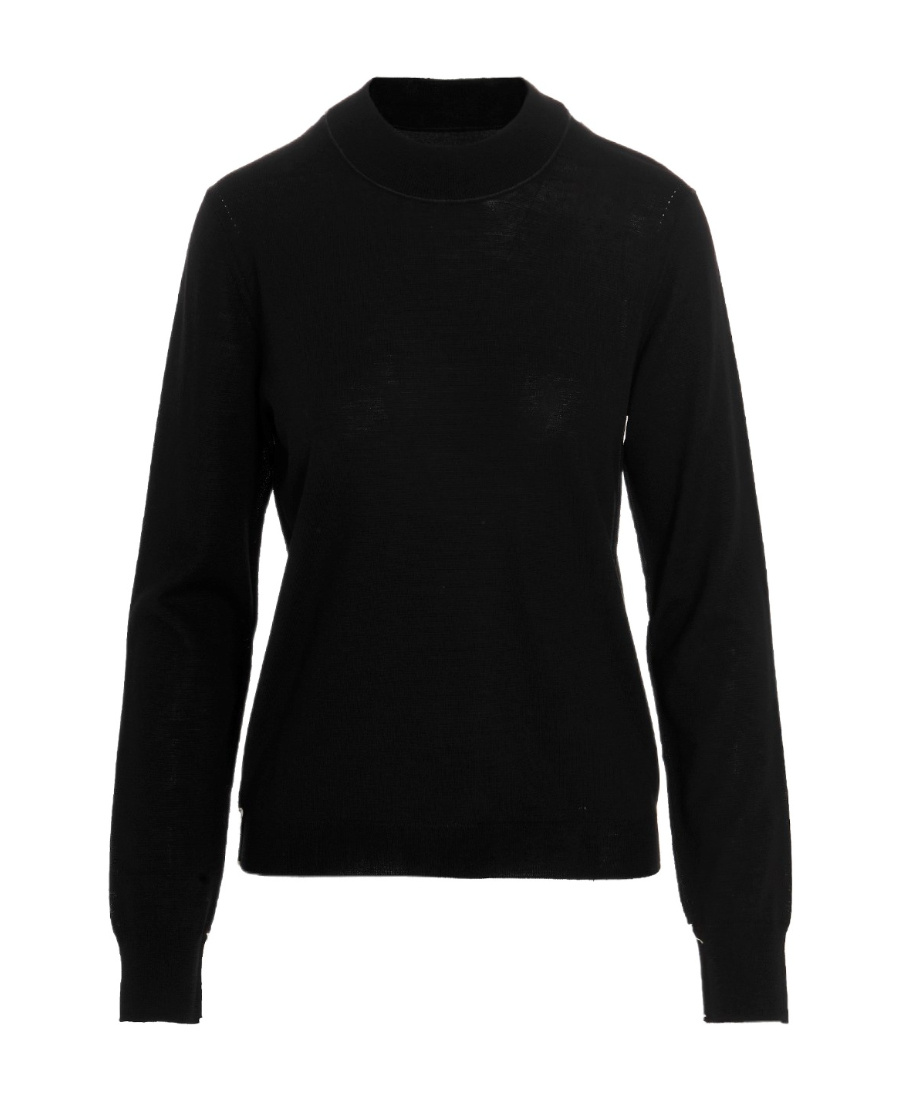 Maison Margiela Merino Wool Sweater Woman Black In Black