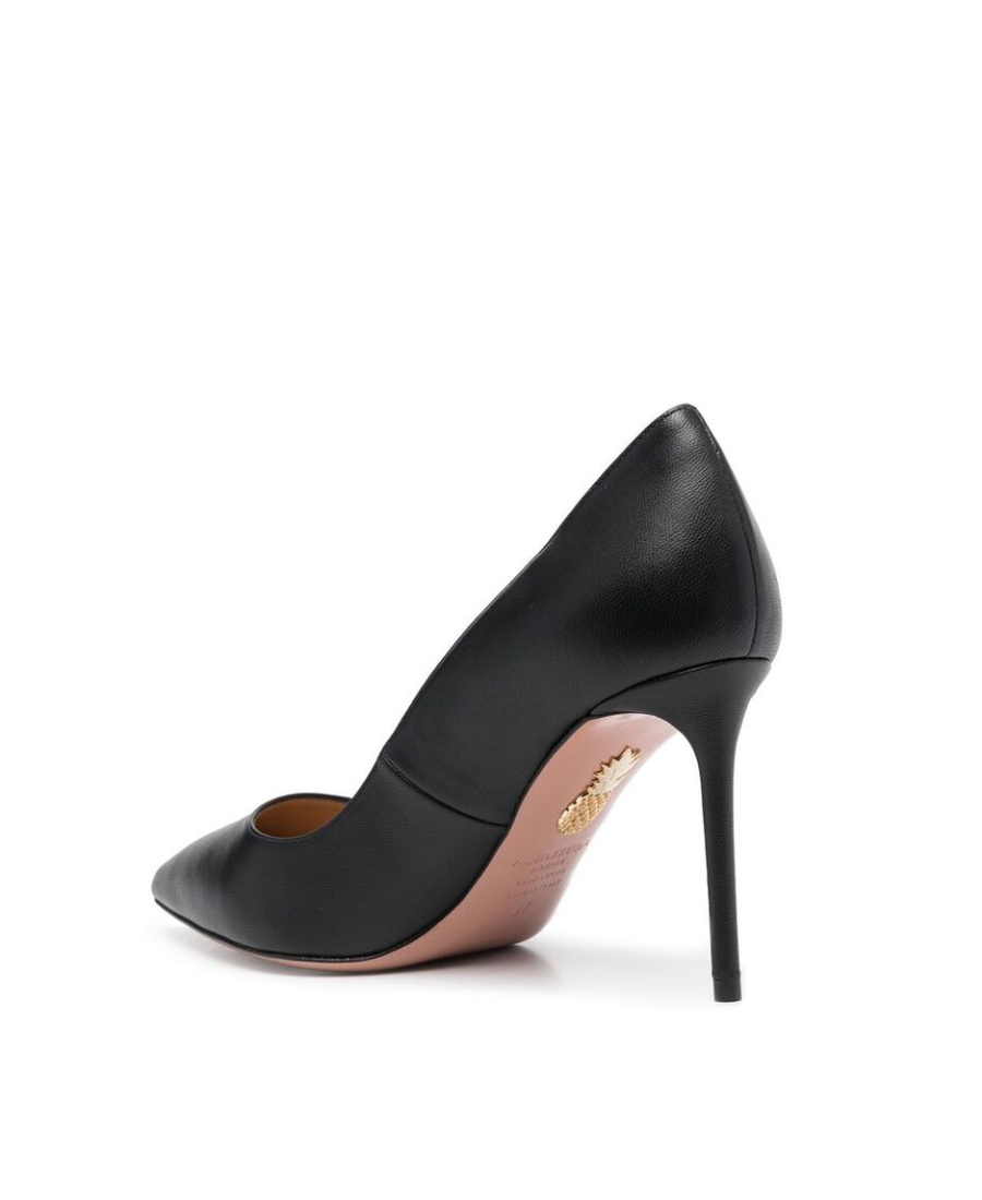 Aquazzura Purist 85 Nappa Leather Pumps In Black