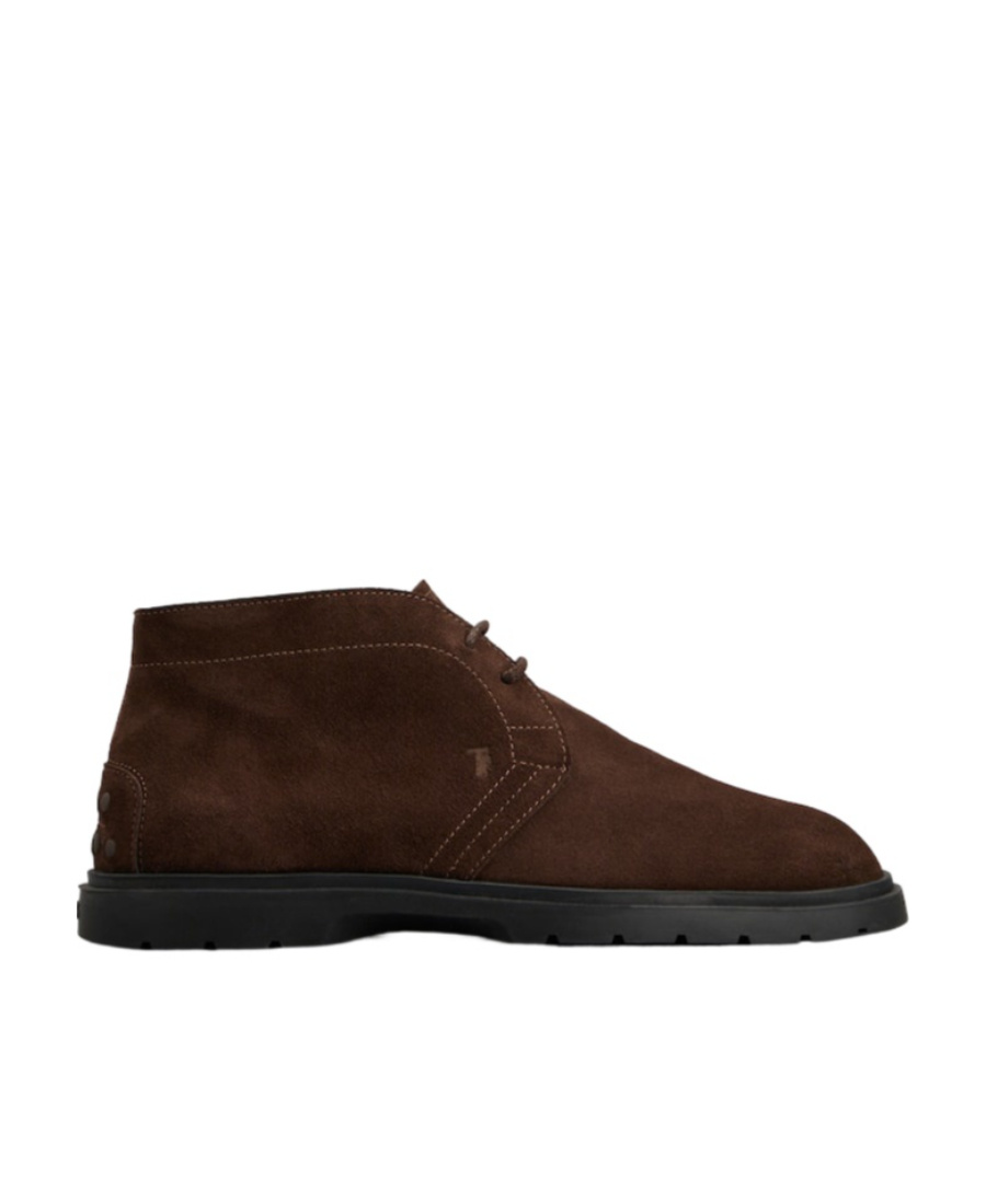 Tod's Man Ankle Boots Dark Brown Size 11 Leather In Black