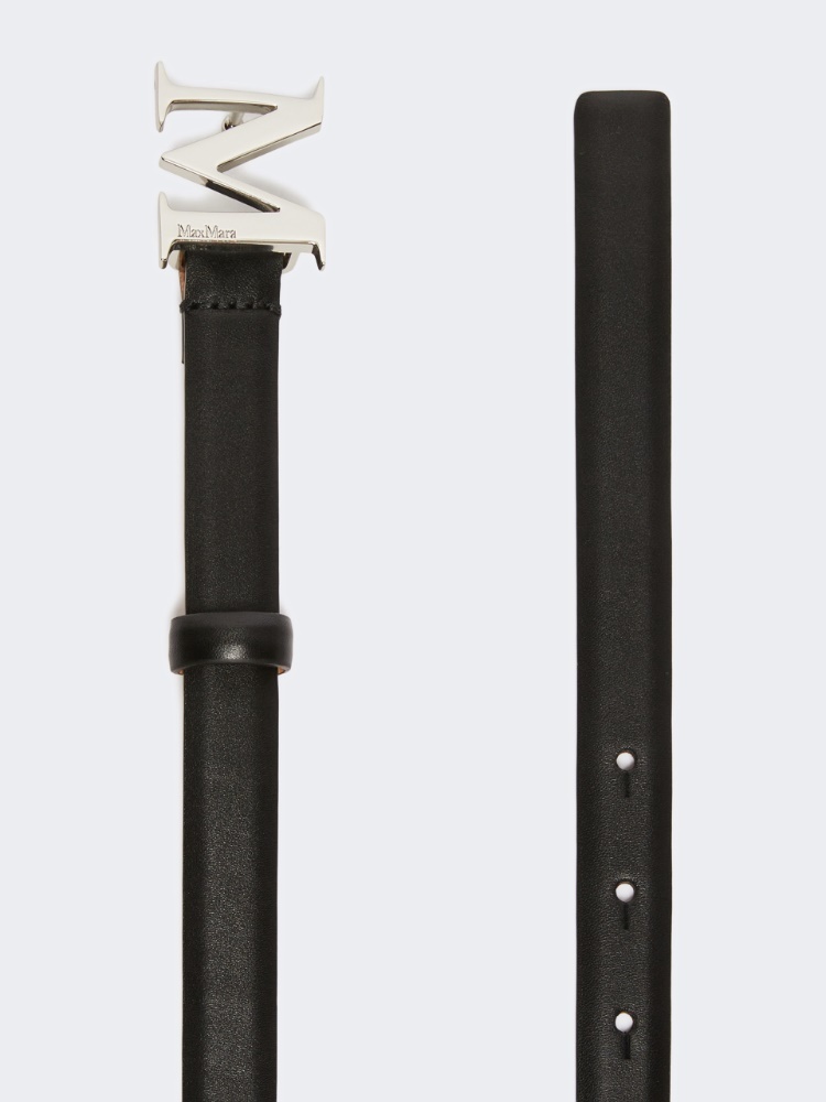 Max Mara Logo Belt In Black