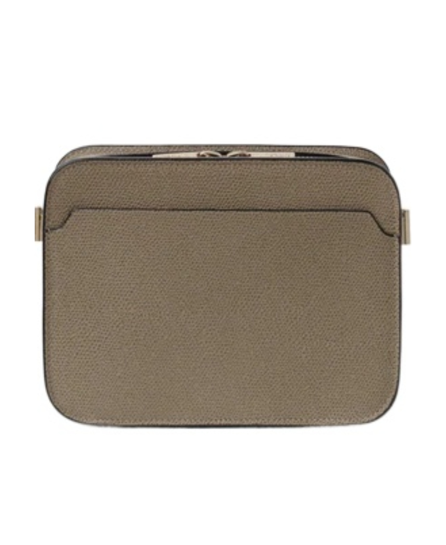 Valextra Logo Shoulder Bag In Brown