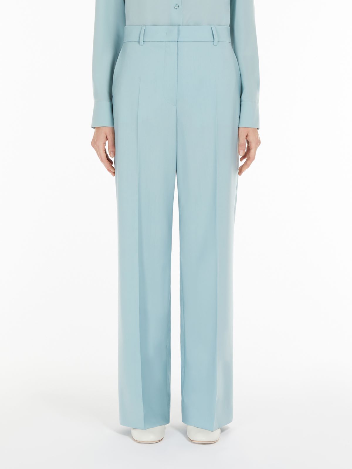 Weekend Max Mara Belt-loop Casual Pants In Blue