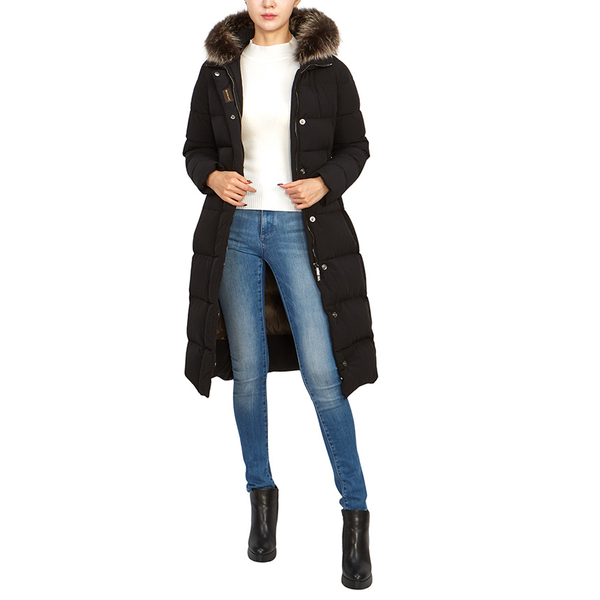 Moorer Long-sleeved Hooded Down Jacket In Black