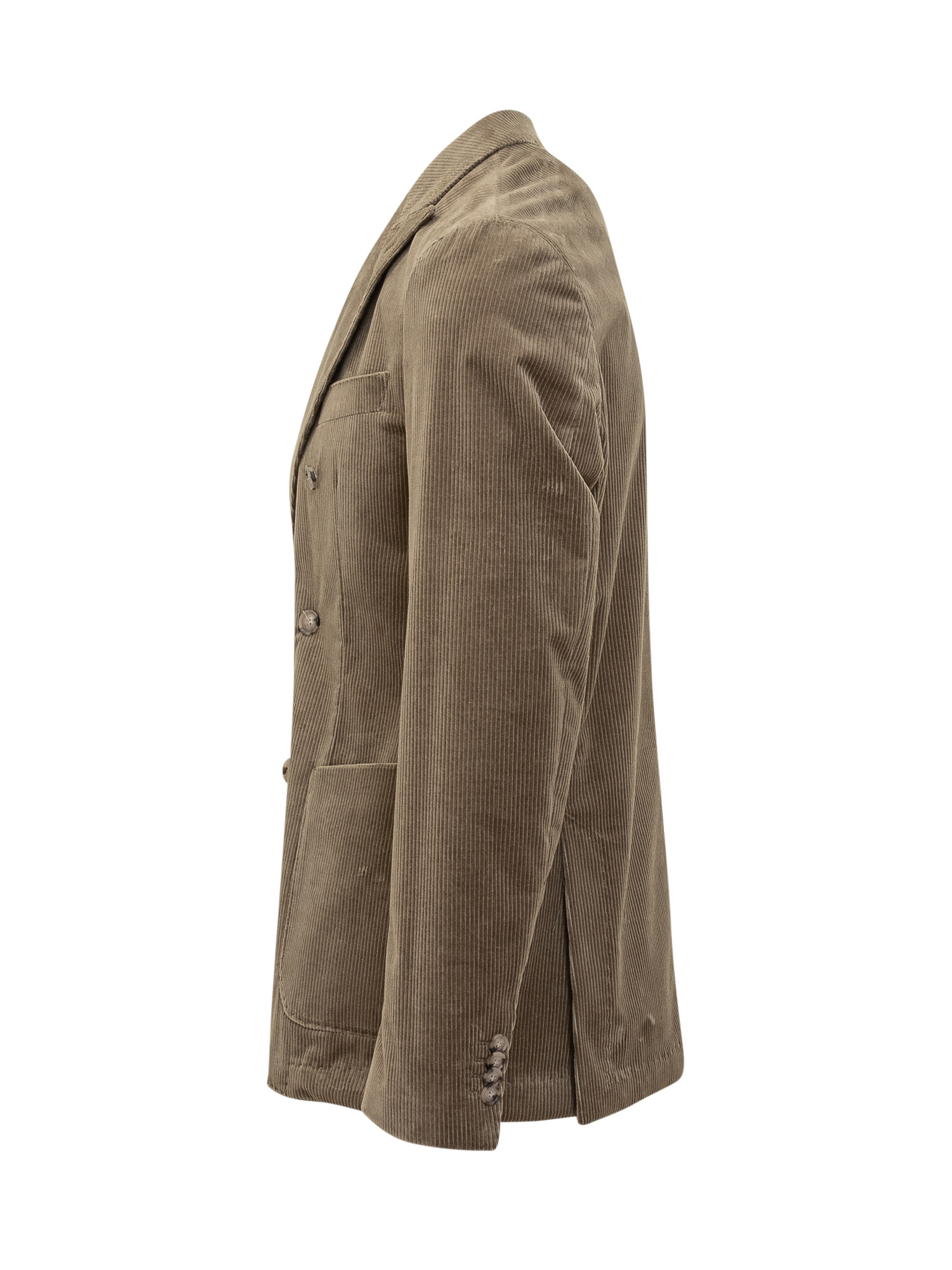 Hugo Boss Boss Boss Ribbed Double-breasted Jacket In Brown