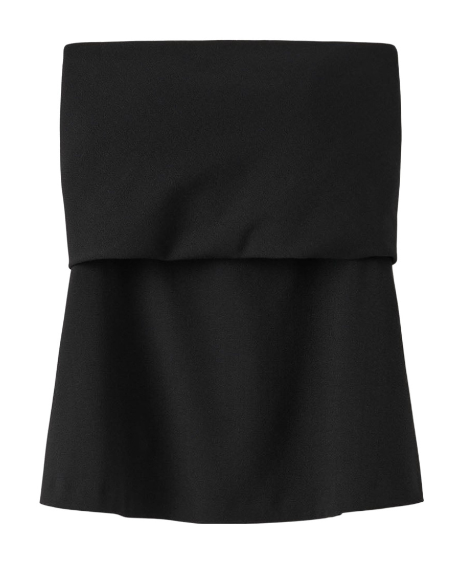Totême Strapless Flared Top In Black