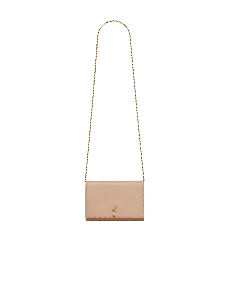 Shop Saint Laurent Flip Shoulder Bag In Nude
