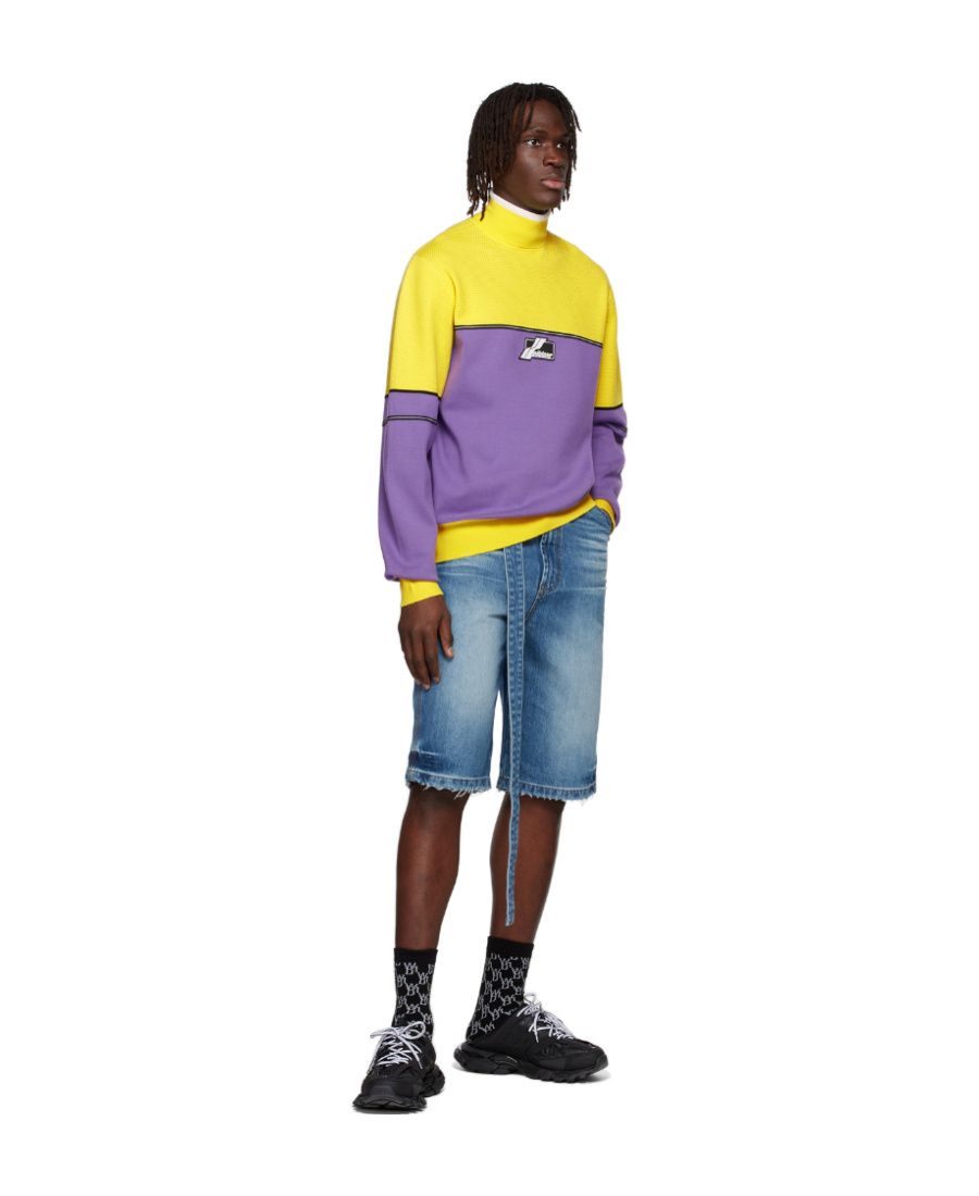 We11 Done Logo Turtleneck In Purple