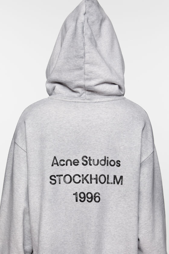 Acne Studios Melange Hoodie Logo Ci0159co R 92h In Gray